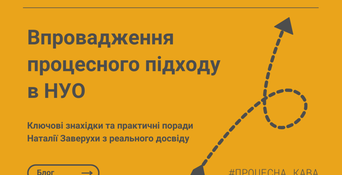 Впровадження процесного підходу в НУО: ключові знахідки та практичні поради Наталії Заверухи з реального досвіду